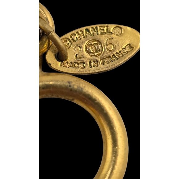 Authentic 1989 Season 26 Chanel 33" Gilt CC Logo Necklace - Picture 4 of 15